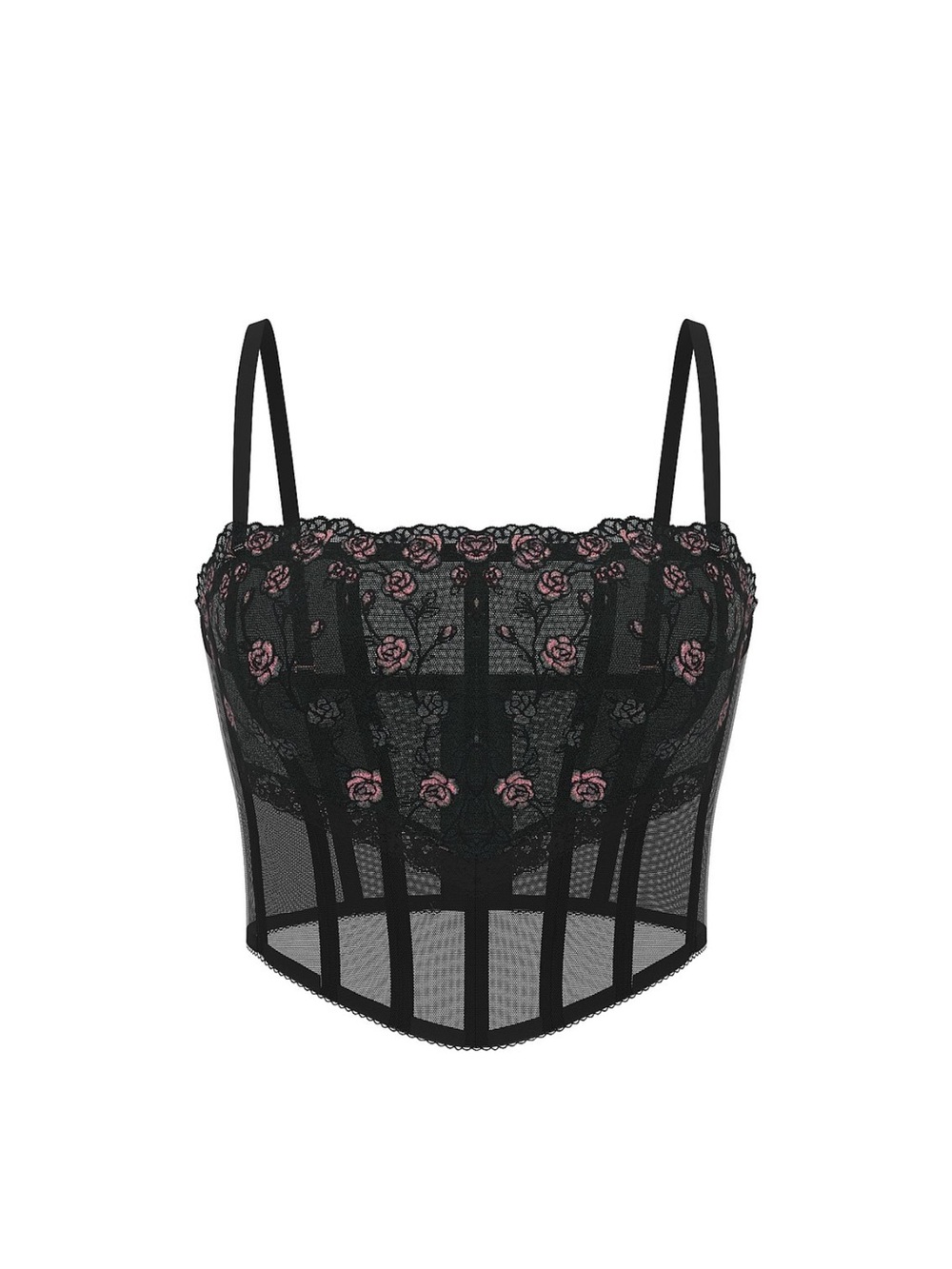 Victoria's Secret Tease Rose Embroidery Corset Top